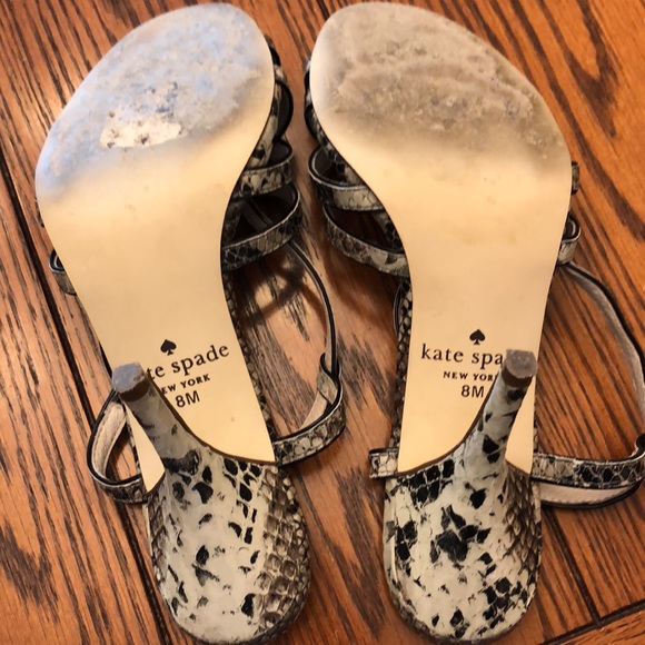 Kate Spade Strappy Snakeskin 4” Heals - Picture 8 of 8